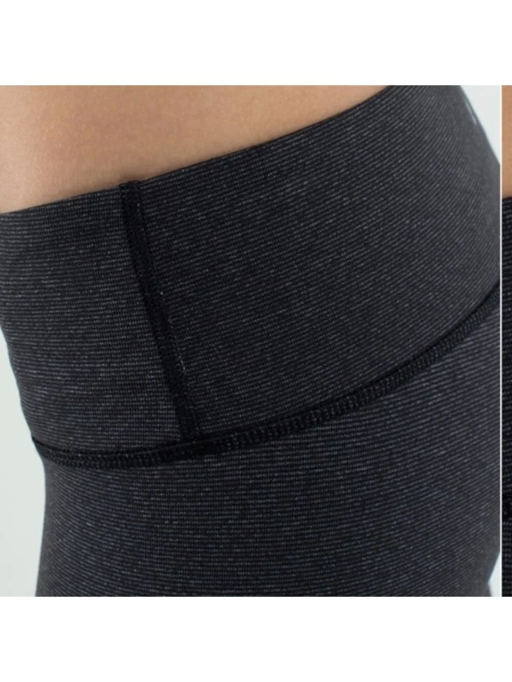 Lululemon Wunder Under PantWee Stripe Black Heathered Black / Black